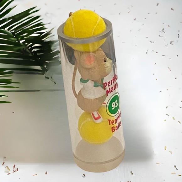 Hallmark Keepsake Ornament - 1993 - Perfect Match - Mouse Tennis Balls - Picture 4 of 10